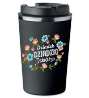 Kubek Termiczny Premium czarny prezent dla DZIADKA dzień DZIADEK KT_276