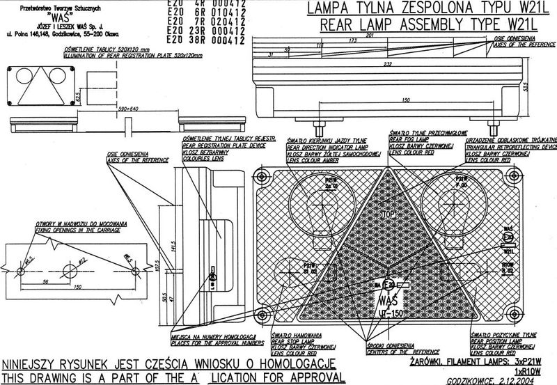 Klosz lampy tylnej W21L LEWY (116) zdjęcie 4