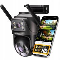 Kamera Zewnętrzna Obrotowa 2 OBIEKTYWY WIFI 2x3MPx LUXTORN ICS33DL-30V1 6MP