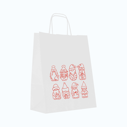 Torba świąteczna duża 32 x 12 x 41 cm Mikołajki na Arena.pl