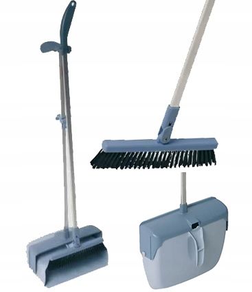 zestaw lobby szufelka zamykana na drążku + miotła do systemu lobby 25 cm na Arena.pl