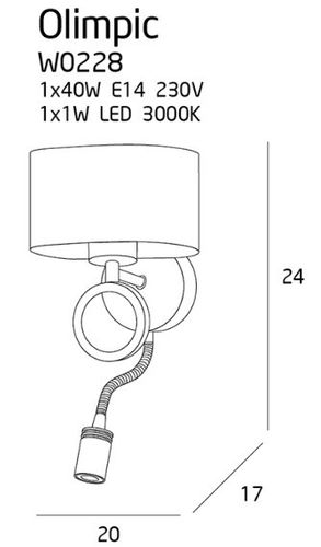 Kinkiet Olimpic W0228 - MaxLight na Arena.pl