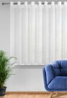 Firana gotowa na przelotkach REBECCA 300x150 Eurofirany biała