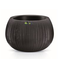 Doniczka osłonka struktura wkład 24x16cm Czarny beton okrągła