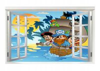 Naklejki samoprzylepna naklejki okno bajkowe tła