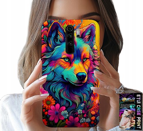 ETUI DO XIAOMI REDMI 9 - KOLOROWE WZORY, WILK WATAHA SWORA CASE na Arena.pl