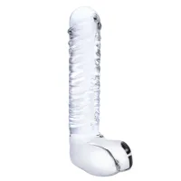 glas realistic ribbed - szklany model z anatomiczną fakturą 20 cm