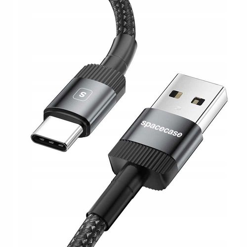 Spacecase Usb-C Cable 2M 2.4A Black na Arena.pl
