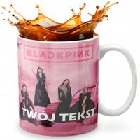 KUBEK 330ml GRAFIKA PREZENT ŚWIĘTA WZÓR - KPOP BLACKPINK BTS GOT7 + IMIĘ