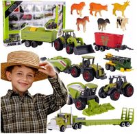 CIĄGNIK TRAKTOR TRAKTOREK FARMERA MASZYNY ROLNICZE ZESTAW FARMER DLA DZIECI