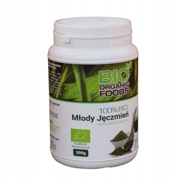 Młody jęczmień Bio Organic Foods proszek 300 g zdjęcie 5