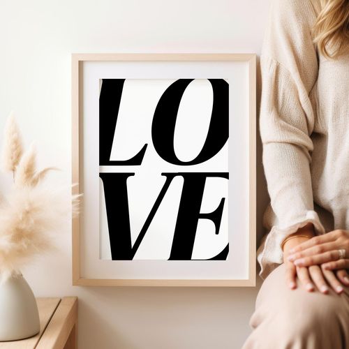 Plakat napis love 30x40 cm na Arena.pl