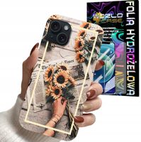 ETUI CASE DO IPHONE 14 PLUS - SŁONECZNIK KWIATY DLA KOBIET PLECKI + FOLIA