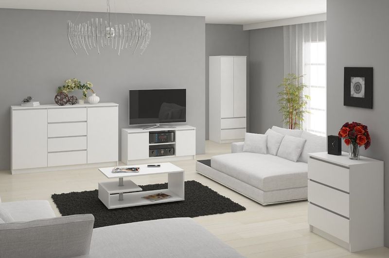 SZAFKA RTV 120 cm 2D 1P BIAŁA zdjęcie 7
