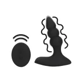 loveline plug z wibracją i pilotem, licorice black, anatomiczny kształt