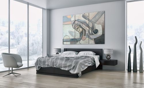 Obraz Na Płótnie - Kobieta Gitara  - 165X110 Cm - Ce165X110-3739 na Arena.pl
