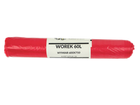worki na śmieci odpady profil 60 l czerwone 25 szt