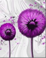 40CM 50CM OBRAZEK ŚCIENNY FIOLETOWE DMUCHAWCE 3 DRUK PŁÓTNO OBRAZ