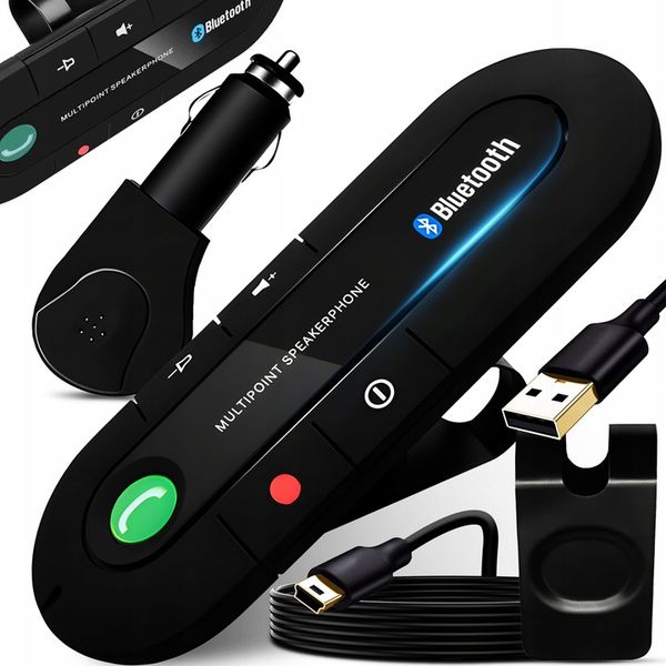 ZESTAW GŁOŚNOMÓWIĄCY BLUETOOTH DO SAMOCHODU V 4.0 4.1 zdjęcie 1