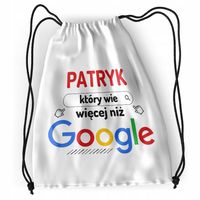 Plecak Dla Patryka Sportowy Szkolny Worek Torba Z Nadrukiem Ze Zdjęciem