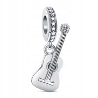 Zawieszka SREBRO 925 Charms Koralik Instrument Gitara Muzyka
