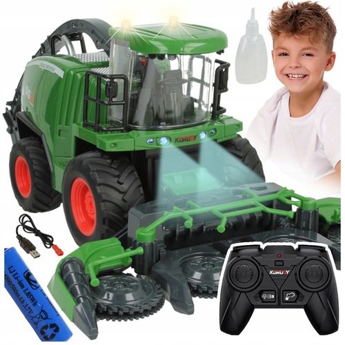 Zdalnie Sterowany Kombajn Ruchome Elementy Świeci DYM Prezent dla 5 6 Latka na Arena.pl