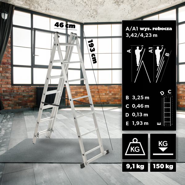 KADAX Drabina wielofunkcyjna 7-stopni 3x7 BASIC zdjęcie 2