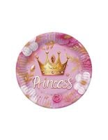 TALERZYK PAPIEROWY DAISY PINK PRINCESS 8 SZTUK 18CM POL-MAK
