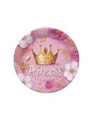 TALERZYK PAPIEROWY DAISY PINK PRINCESS 8 SZTUK 18CM POL-MAK