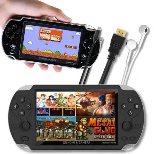 MINI konsola przenośna do gier RETRO x7 POLSKIE MENU 1000 GIER + KABEL na Arena.pl