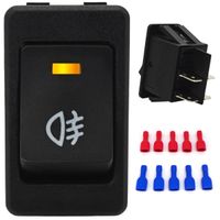 Włącznik świateł przeciwmgielnych LED, zatrzaskowy 12V 35A + konektor 10szt