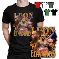 KOSZULKA T-SHIRT MĘSKI WZORY - Leon Edwards BOKS MMA WALKI KLATKA - XS