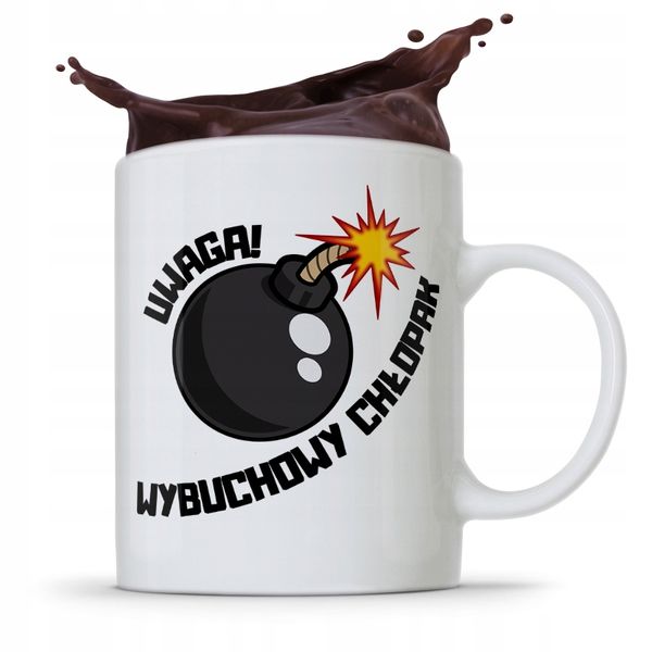 Kubek Prezent Dla Chłopaka Wybuchowy Chłopak Z Nadrukiem Ze Zdjęciem zdjęcie 1