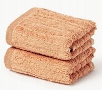 Ręcznik z bawełny Audrina 30 x 30 cm, 2 szt. Brzoskwiniowy