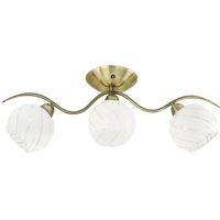 Sufitowa lampa vintage 8706/3 21QG kuliste klosze mosiądz