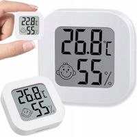 TERMOMETR CYFROWY POKOJOWY HIGROMETR ELEKTRONICZNY POMIAR WILGOTNOŚĆ BUŹKA