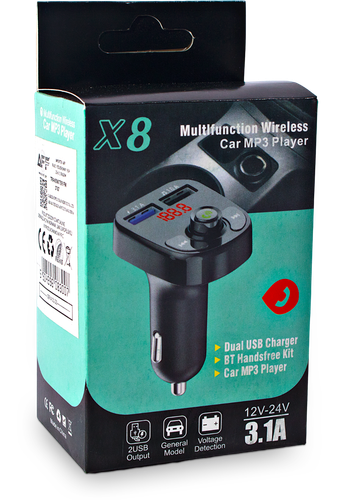 TRANSMITER BLUETOOTH FM MP3 ŁADOWARKA ODTWARZACZ 2X USB AUDIO BT na Arena.pl