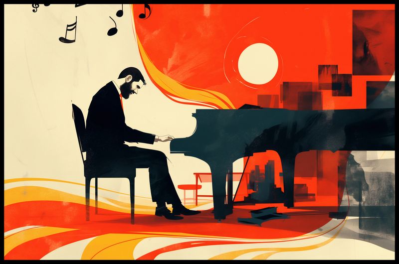 Plakat 91,5x60cm Pianista zdjęcie 2