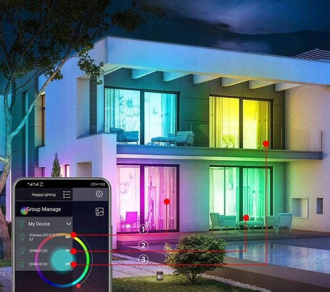 ZESTAW LED 15M RGB5050 Bluetooth MUZYKA Unpack YT zdjęcie 7