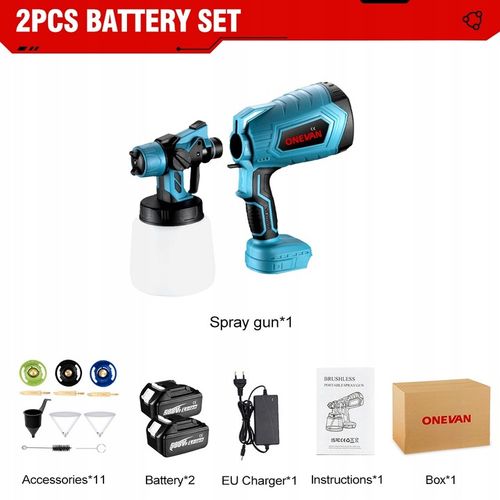 Pistolet natryskowy 1000ml do malowania Pistolet natryskowy 3 dysze na Arena.pl