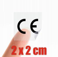 BEZBARWNA Naklejka Certyfikowane Oznaczenie CE CERTYFIKAT 2x2 cm 5 szt
