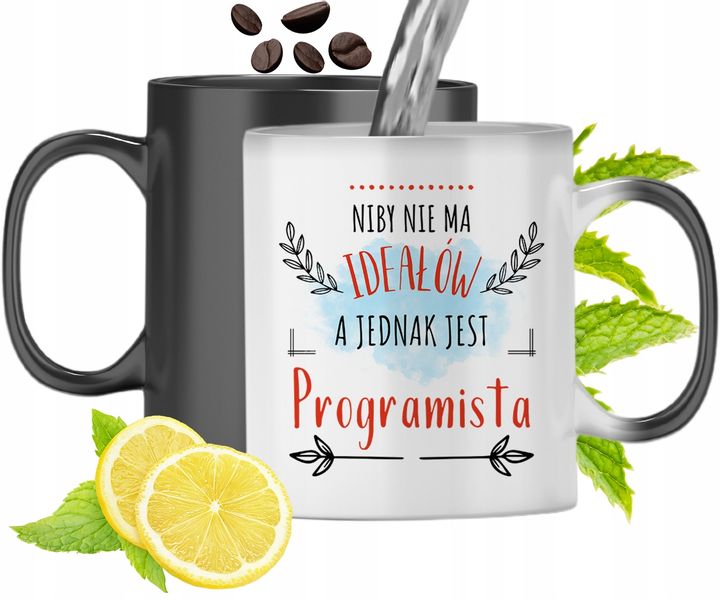 Kubek Magiczny Dla Programisty Zmieniający Kolor Z Nadrukiem Ze Zdjęciem zdjęcie 1