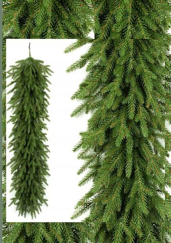 Wianek Świąteczny Świerk NATURA z JARZĘBINĄ 3D 100%PE 60 cm KOMINEK drzwi na Arena.pl