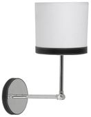 Tida kinkiet 1x40W E14 chrom/abażur płótno/skóra