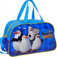 TORBA SPORTOWA NA BASEN PODRÓŻNA DLA DZIECI PINGWINY Z MADAGASKARU