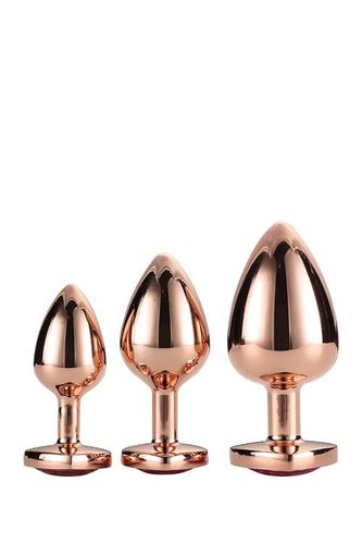 GLEAMING LOVE ROSE GOLD PLUG SET na Arena.pl