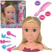 ZESTAW LALKA GŁOWA DO STYLIZACJI CZESANIA WŁOSÓW FRYZJER BLONDYNKA