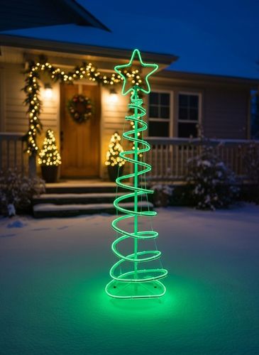 Choinka LED Neonowa Zielona 120 cm Świąteczna Ozdoba Świecąca Zewnętrzna na Arena.pl