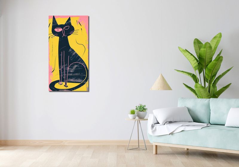 Obraz 50x100cm Kontrastowa Kotka zdjęcie 2
