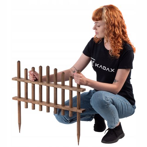 KADAX Płotek Ogrodowy Drewniany Palisada 60cm na Arena.pl